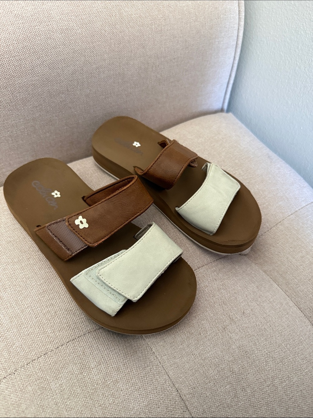 Cobian Brown Sandal Strap with Logo